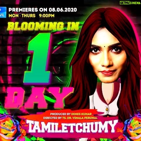 Jasmine Michael Instagram - ONE DAY to Pop the Champagne; Show up cuz itโs time to Reign! ๐น Dazzle yourself with the sprinkles of Bold and Beauty, Jasmin as Letchu in #Tamiletchumy premiering on 8th of June from Mon - Thurs @9pm exclusively on Astro Vaanavil (Channel 201) ๐ Donโt miss the fun! ๐๐ฝ Love from the Roses, Astro Vaanavil Veedu Production Sdn. Bhd.