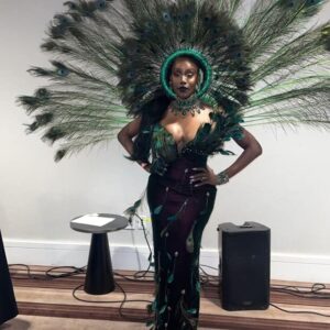 Jazelle Barbie Royale Instagram - Headpiece and backpack by me I made it yesterday thank you Tre' Baines for your assistance and for doing my hair