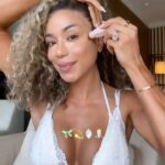 Jazmin Johnson Instagram - My go to makeup look Products used @iliabeauty foundation @fentybeauty contour @narsissist matte lip color @patrickta blush & lip liner @caliray mascara I linked it all including this sexy chemise nightie in my LTK for you, every lady needs one.🤍 #makeup