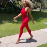 Jazmin Johnson Instagram - Fun Fact 1… I do NOT take myself too seriously 😂 a fun blooper Fun Fact 2 … There’s no nice way to say this but ….The walking videos are here to stay so if you don’t like them, don’t tune in 🤷‍♀️ Wishing everyone a happy Sundayyyyy ☀️ #funny #style #jumpsuit #ootd #happy #outfit #highheels Follow @jazminajohnson @j.fitness90210