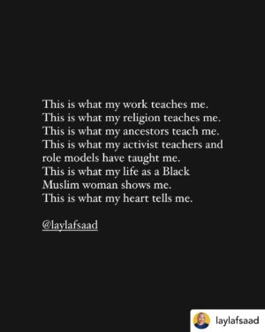 Jazmyn Simon Instagram - Written by the eloquent @laylafsaad who I have admired since first discovering her. 

The first slide tells you everything I condemn. If you choose to misunderstand me, that’s on you.