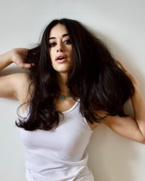Jeanine Mason Instagram - Turquoise, you’re my favorite. Little bit of New Mexico wherever I go.

Hair • @marcmena. Makeup/Photographer • @tina_turnbow. For @the.baremag