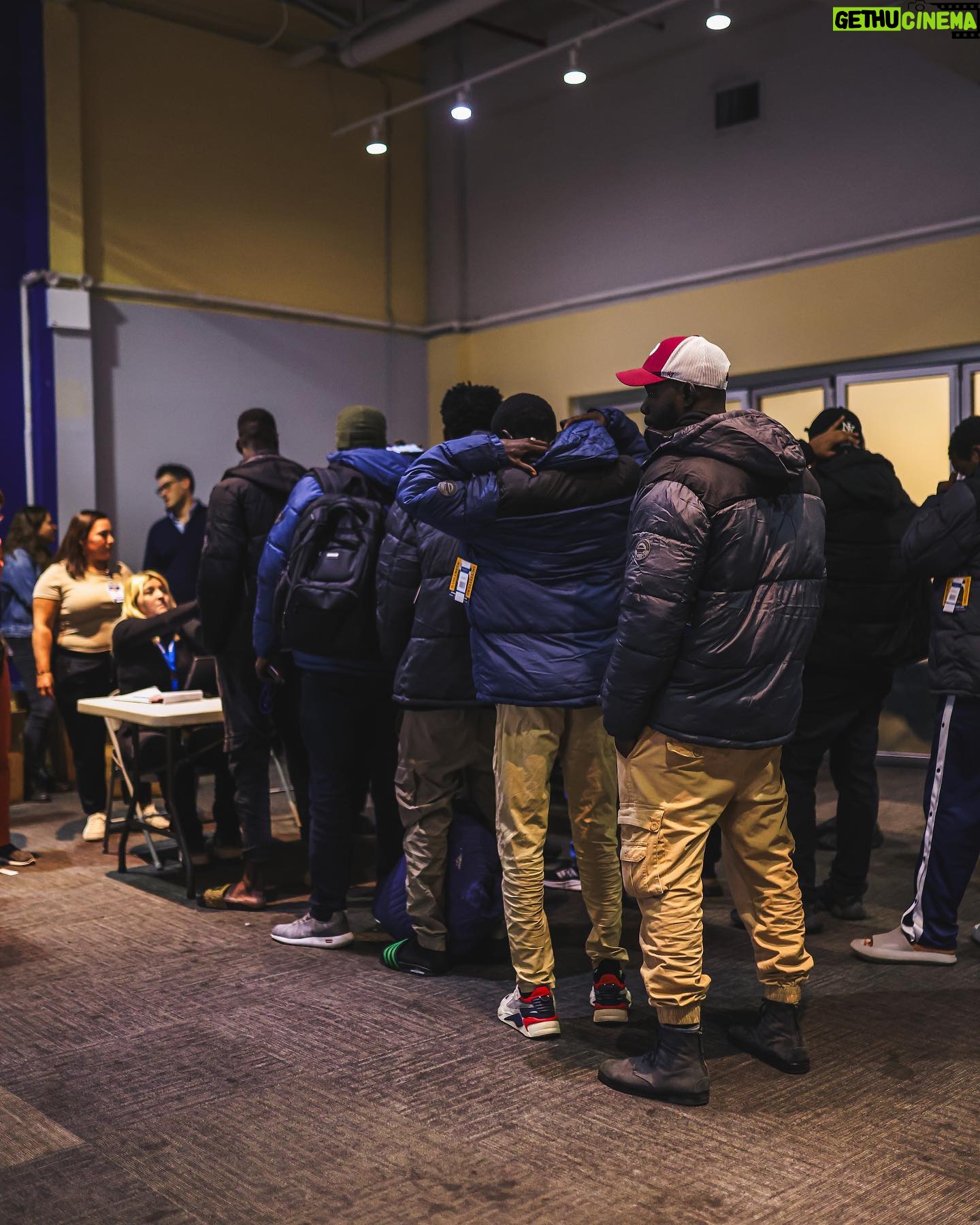 Jeanine Mason Instagram - During our visit, we were able to witness firsthand the services the city provides to these families and distributed 700 winter coats to every resident at the shelter for the upcoming weather. A wildly full circle moment for me! When my family immigrated to this country from Cuba, they were given coats through a federal program at the Freedom Tower in Miami before journeying to Connecticut for their first winter. I spent the morning talking to my mom about how she still remembers that moment and generosity. Thank you to @thisisabouthumanity for bringing community together in service of others and to the @nycemergencymanagement @zachiscol for coordinating the visit. These public servants are doing everything they can but the system is overrun and we need to take more steps to welcome people with dignity, to build more safe and humane immigration pathways, and to provide much more aid to cities like New York and others so they’re not left to burden this on their own. We all have a role to play, and that is why I encourage people to advocate for these policy changes and to follow @thisisabouthumanity, @immdef_lawcenter, and @fwdus to stay up-to-date on immigration policies and to learn about volunteer opportunities as they become available. #WelcomeWithDignity #ThisisAboutHumanity (Photos by @ericapress.jpg)