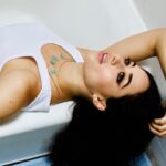 Jeanine Mason Instagram - Turquoise, you’re my favorite. Little bit of New Mexico wherever I go. Hair • @marcmena. Makeup/Photographer • @tina_turnbow. For @the.baremag