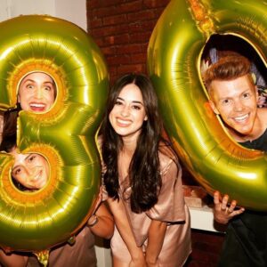Jeanine Mason Instagram - My besties flew in to the city for a very belated 30th birthday celebration. My heart can not be fuller. These people are the thing I’m proudest of 🤍.

Thank you to my friends at @lunya for your delicious jammies! And my buddy @marqwallsnyc for capturing the reunion.