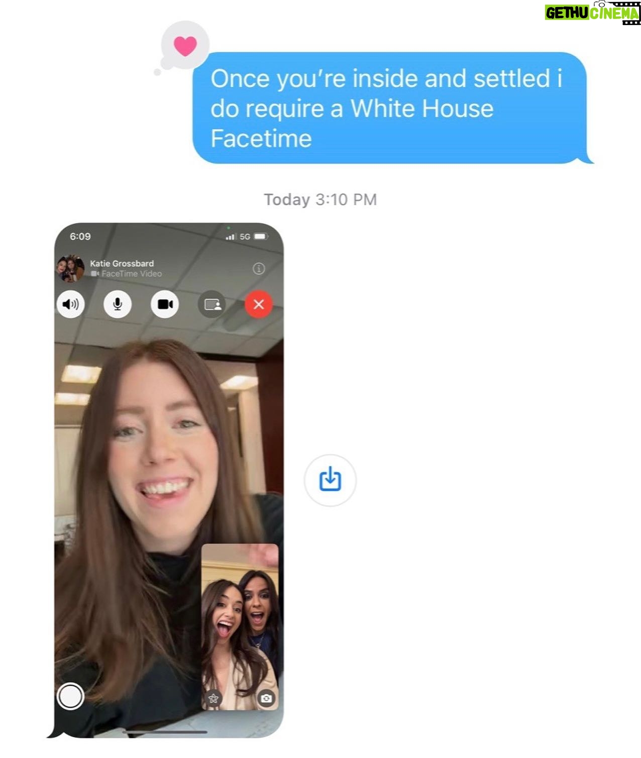 Jeanine Mason - 11K Likes - Day at the WHITE HOUSE supporting #FlaminHot movie. I’m so proud of our community, the way we rally behind each other. It has made all the difference in my life. Honored to be here in support of a beautiful movie about facing perpetual underestimation in the face of adversity but having the desire and will to fight for what you believe in. @evalongoria directed the hell out of it! And @annieggonzalez & @jessejohngarcia are unbelievable. Go watch #FlaminHot on @hulu & @disneyplus!
Texts with my bestie @katiegrossbard. White House is our Bravo!