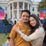 Jeanine Mason Instagram - Day at the WHITE HOUSE supporting #FlaminHot movie. I’m so proud of our community, the way we rally behind each other. It has made all the difference in my life. Honored to be here in support of a beautiful movie about facing perpetual underestimation in the face of adversity but having the desire and will to fight for what you believe in. @evalongoria directed the hell out of it! And @annieggonzalez & @jessejohngarcia are unbelievable. Go watch #FlaminHot on @hulu & @disneyplus! Texts with my bestie @katiegrossbard. White House is our Bravo!