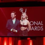 Jeanne Goursaud Instagram - Thank you @iemmys @filmedienrw I had an amazing time! Congratulations to everyone nominated and to all the winners 💥❤️ Thank you to the best crew in picture number 5 Hair @riadazarhair Make up @marishten Stylist @alexhuber_creative Outfit @theunissen.paris @agenturabovetheline @martensgarten Photographers: Tobias Prasse / Dirk Anschutz / Ralph Sondermann DANKE @tanjaguess @leopold.hoesch