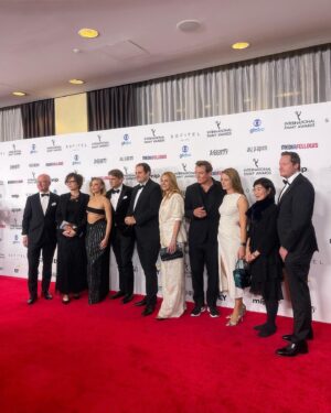Jeanne Goursaud Instagram - Thank you @iemmys @filmedienrw I had an amazing time! Congratulations to everyone nominated and to all the winners 💥❤️ Thank you to the best crew in picture number 5

Hair @riadazarhair 
Make up @marishten 
Stylist @alexhuber_creative 
Outfit @theunissen.paris 
@agenturabovetheline @martensgarten 
Photographers: Tobias Prasse / Dirk Anschutz / Ralph Sondermann DANKE @tanjaguess @leopold.hoesch