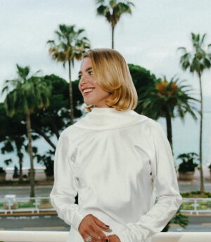 Jeanne Goursaud Instagram - Attending the premiere of THE APPRENTICE by Ali Abbasi in Cannes // hair and make up @philippverheyen @tillzettl styling @luijvpi in @sportmax thank you @tanjaguess @filmedienrw @martensgarten first picture by @hinzgucker 2nd 3rd by @tobi_holzweiler
