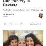Jen Gunter Instagram - I love analogies and use them often in the office. They are a good way to distill the essence of a complicated physiologic process. During my recent appearance on the @themelrobbinspodcast, we delved into menopause. I introduced the analogy of puberty in reverse to help explain this complex phase of life. Interestingly, this upset some people. Apparently, explaining that menopause was like puberty in reverse in a 45-second clip of a much longer conversation was somehow…a false equivalency, hurtful, promoting a “horrible narrative,” and setting back women’s care as well as denying women hormone therapy. An analogy is an analogy; it’s not meant to encompass the totality of every woman’s experiences or be an actual medical definition. Of course, there are clear biological differences between puberty and the onset of menstruation and the menopause transition and menopause, but these two physiologic processes also have some mirror-image resemblances. As everyone has gone through (or will go through) puberty, but only half the population will have menopause, finding a common experience can be a valuable way to introduce a complex physiologic process. I decided this was a great opportunity to delve into some of the similarities and differences between puberty and menopause, so I wrote about it for The Vajenda. It is important that we hold space for all experiences. If your menopause is worse than your menstrual years it doesn’t mean that is true for someone else. And of course the reverse is true. Some people suffer catastrophically because it was puberty that brought their PMDD. And of course some people suffer catastrophically in menopause. Neither negates the other. And dismissing how puberty and the menstrual cycle can negatively affect many women doesn’t in anyway advance menopause care, in fact, I’d argue it does the opposite. Any dismissal of symptoms is unacceptable. We can hold space for the entire spectrum of experiences and advocate for research and evidence based care for all.