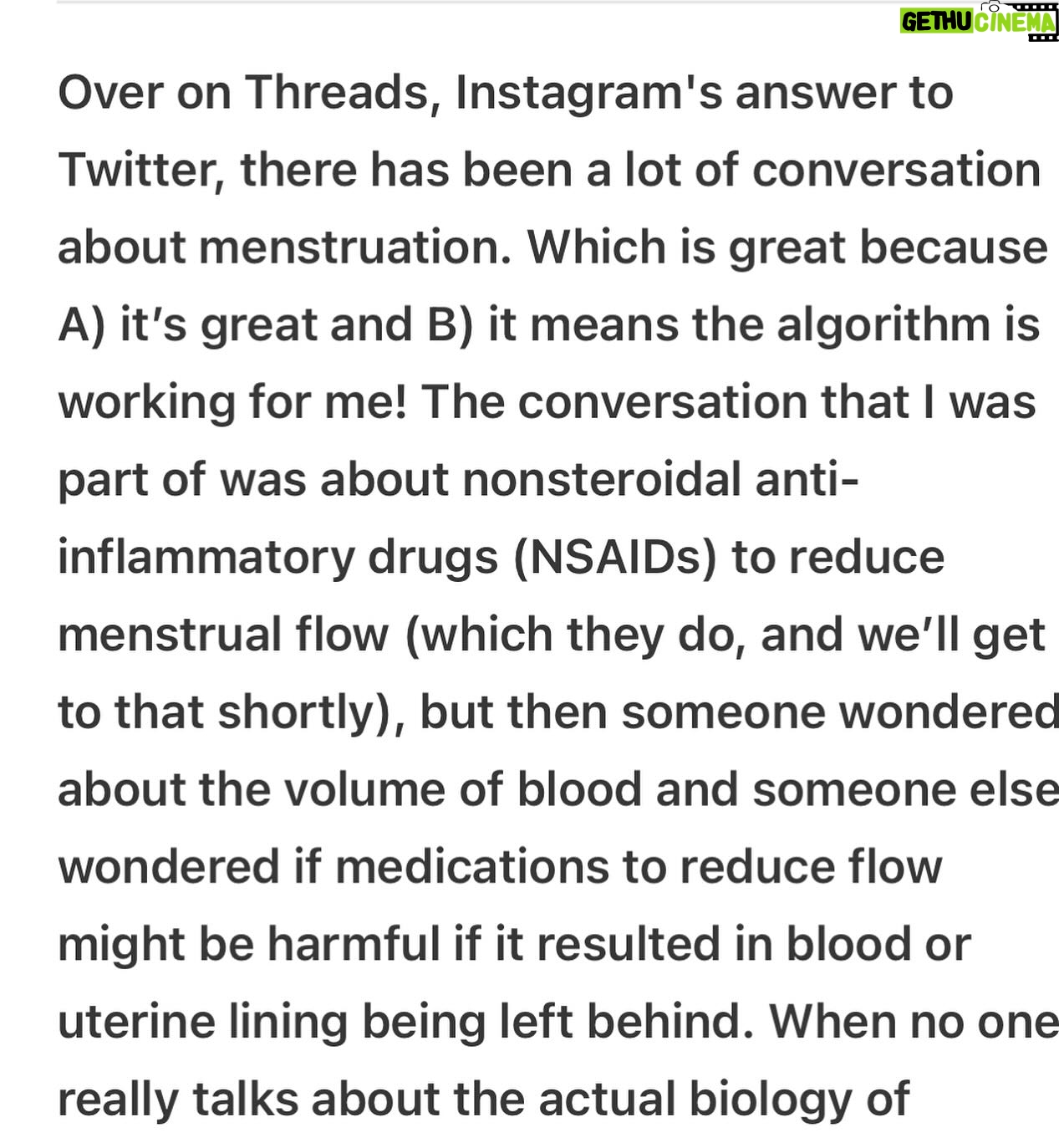Jen Gunter Instagram - My latest post for The Vajenda is up at TheVajenda.com and it’s a basic primer on menstruation, as in how much is too much and the composition (it’s not just blood). Then I explain how ibuprofen can reduce menstrual bleeding and take on that TikTok menstrual hack that is supposed to stop or delay your period and is about as effective as you would think. If you want to skip or delay a period, there are hormones for that! Hope you read the post, and my book Blood is filled with information like this!