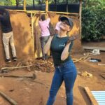 Jen Lilley Instagram - This was hands down, my favorite service project EVER!!!! We got to replace a leaking thatch roof, make the house taller, and install a metal roof. I don’t have a final photo, but this day was simply incredible. It meant so much to the family. They cried. I cried. And then my inner child, who played in the dirt way too much, got to come out and make mud pies and learn how to make a real mud hut. I finally have a skill for the apocalypse that’s more useful than encouraging others 😆🙌❤️. I hope I get to do this again. Best day ever. Thank you @project_orphans for everything you do every single day! You love SO well!! PS @brittanyraestokes standing behind me like “this girl🤦🏼‍♀️” 😆😆❤️