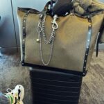 Jenna Elfman Instagram – Ready for my exciting international trip! Big thanks to @away and my self-decorated new @rebeccaminkoff Weekender Tote. 🫶🏼🫶🏼🫶🏼