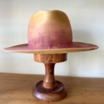Jenna Elfman Instagram - The universe doing its thing! 🤘🏽👀🤘🏽 This hat, born from a spontaneous experiment, became a canvas for a new idea. Hand-dying the felt added that extra touch of uniquness. I hadn’t played with dye before this, so I was excited to see how it would turn out. While I was literally putting the finishing touches to this hat, I recieved a call from the lovely @therealkateceberano looking for a special gift for her dearest friend of 25 years, @jennaelfman in town for just a brief visit. Timing would be tight to make something that quick, but the universe stepped in when I shared a photo of this hat in progress. Instantly, we knew it was the perfect creation. These abstract hats aren’t for everyone, and that’s the point. They’re crafted for the ones meant to wear them. The universe works in mysterious ways, connecting us with the right person at the right time. Such a joy to meet you, Jenna! Wishing you an incredible time in Australia. And sending heaps of love to you, Kate. 🫵🏼💜 Special mention to @adamsavillebrown for being in the right spot at the right time also. 🤘🏽 #hatmaker #artist #universe #customhat #connection #friends