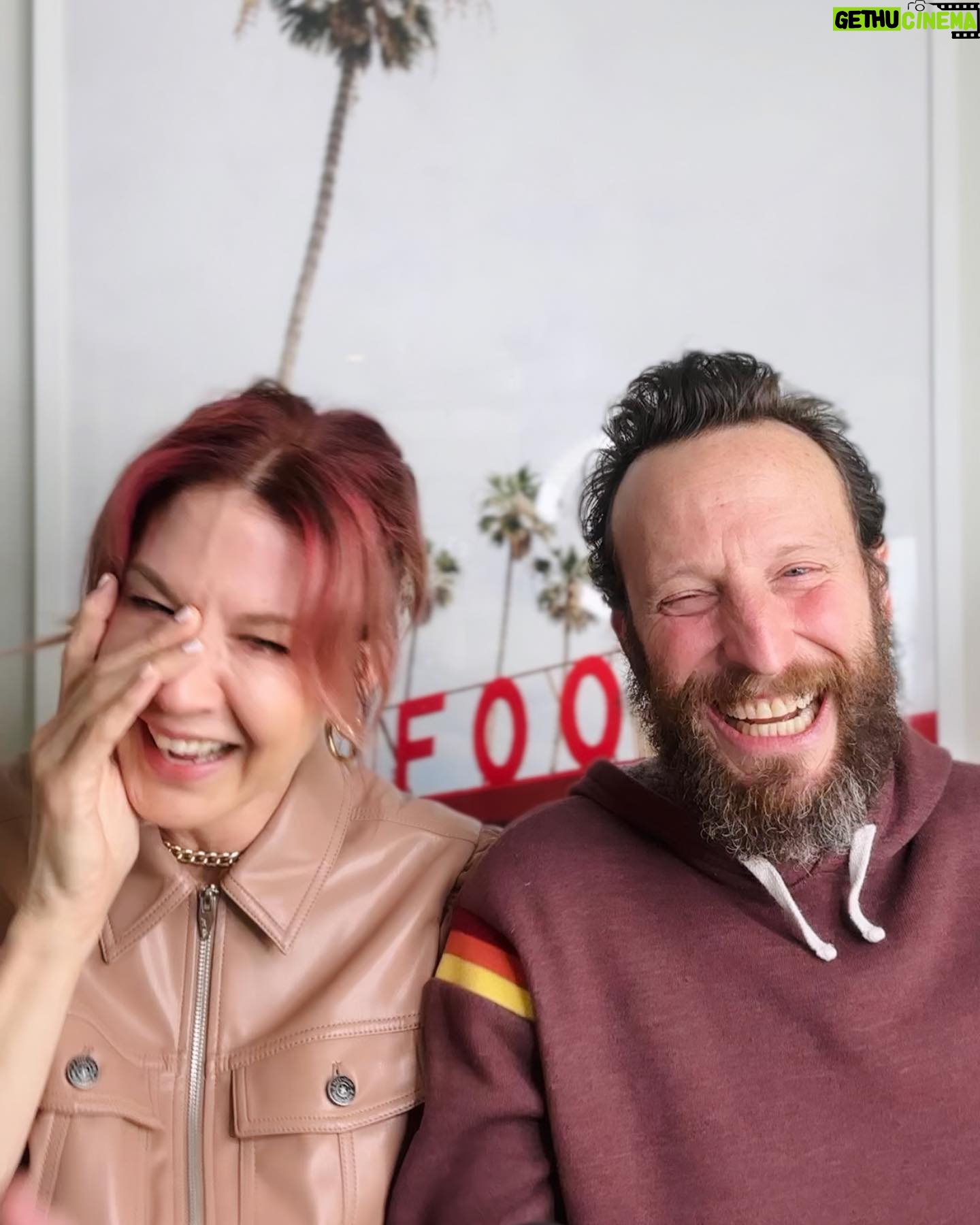 Jenna Elfman Instagram - Been together for 32 years & still have these moments often. Grateful for that!😍 @kickingelfman fun bits coming to ya SOON! #MarriageIsFunny