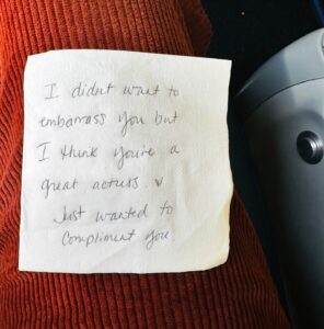 Jenna Elfman Instagram - The sweetest (and most courteous) @delta flight attendant gave me this today. #kindness