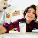 Jenna Laurenzo Instagram – Feeling watched 👀 Creatively spent, recharging and caffeinating #screenwriting 
.
.
.
Mo & I are very excited for flannel season 🍂 thanks for the coffee @intothevoidantiques #nationalcoffeeday 
.
.
.
#tgif #coffee #friday #husky #siberianhusky #huskylife #flannel #creativeprocess