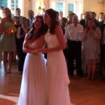 Jenna Laurenzo Instagram - "There you were, and there I was, Was it fate or from above? Either way, I found just what I need..." - Joy Williams, "What Can I Do (But Love You)" Back in June, 2016, I married my dancing partner. Every June we celebrate Pride and our anniversary as we continue this journey together. We took a few lessons to make sure we could twirl each other before we realized we could figure it out ourselves. Surrounded by friends and family we took each other's hands, twirled a little, laughed a lot...and loved even more 🥰 I suggested having guests throw glitter at us, but Aine thought that would be a TERRIBLE idea. So we gave our bridesmaids tambourines instead - to shake, still achieving that "shimmer" in a more practical way. This compromise pretty much sums up our continual dance ❤️ Happy Pride 🏳️‍🌈 #loveislove #pride #lgbt #lgbtpride #twobrides #lovewins #pridemonth #lesbianlove #lesbianpride #wedding #rainbow #lgbtqia #queer