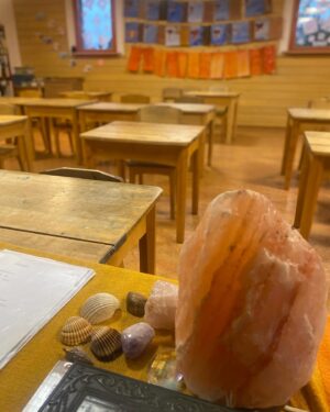 Jenni Kokander Instagram - Olen syvästi onnellinen tästä paikasta. Erityisen onnellinen olen tästä pulpetista. Olen itsekin kasvanut steinerpedagogiigan valossa - se tuntuu ja näkyy edelleen  päivittäin. #vantaansteiner  #steinerkasvatus