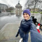 Jenni Falconer Instagram – Got drenched again….. how long till we can wear t-shirts and sunglasses? 
Who else is ready for a bit of warm sunshine now?☀️ 

#marathontraining #run #runner #runintherain #runpondon #runpod #runnershigh