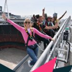 Jenni Falconer Instagram - This was so much fun. 💖 We climbed across the top of the Principality Stadium yesterday. 🏴󠁧󠁢󠁷󠁬󠁳󠁿 ☀️ Thanks @scalethestadium for looking after us, I’ll definitely be back with the family-next time I’m doing the zip line! @principalitysta #scale @thismorning @itv