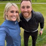 Jenni Falconer Instagram - Played golf with radio rival @toby_tarrant today. ⛳️ He’s so tall he had to literally bend over to get in the shot. Anyway, fun round of golf. We concluded we are officially improving. 🙌🏻🙌🏻🙌🏻🙌🏻 #golf @radiox @smoothradio @global @globalplayer
