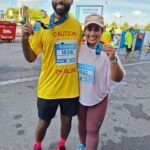 Jenni Falconer Instagram - R U N P O D x YAHYA PANDOR 🏃🏼 🏃‍♂️ This week on RunPod, I am joined by an incredible guest - Yahya Pandor. Yahya is running The Manchester Marathon this weekend and is attempting to set a record as the first Blind Runner to run without a Guide Runner.😍 Yahya is amazing, and his story is remarkable. After losing his sight to a variation of macular degeneration, he decided to have more good days than bad days and leant into the positive side of life. ❤️ When not at his day job, he started making TikTok videos together with his brother Isa, to show people what having a vision impairment is like, and has since become an inspiration online.❤️ Good luck to Yahya and also to you if you are running this weekend. May the force be with you….run like the wind and collect that medal! 🏅 #runpod #runpodrunclub @runpodrunclub #manchestermarathon @manchestermarathon #yahyapandor #blindrunner