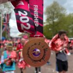 Jenni Falconer Instagram - What a day. 😍 London Marathon day is my favourite day of the year. Even today, when I had an issue with my toes, I still smiled I would say around 90% of the way round. (My toes cut open and were bleeding from mile 9-they really hurt). It may have prevented me getting the time I’d hoped but I was only 30 minutes behind with my walk/run combo. So I am super delighted with the end result. Thank you to everyone that called my name and cheered me on….you made a difference. The crowds get better and better every single year. Today was also a perfect marathon day-not too hot, blue skies, the sun was shining. ☀️ I couldn’t fault anything apart from perhaps sadly my trainers needed to be bigger. I will not make that mistake again. Well done to everyone who took on the 26.2 mile run and congratulations if you also crossed that finish line. What a special club that was today. I am incredibly proud to have been a part of it. Thank you @londonmarathon for putting on such an immense event. Now who’s going in the ballot for next year? 💙 #londonmarathon #marathon2024 #london