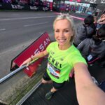 Jenni Falconer Instagram - What a day. 😍 London Marathon day is my favourite day of the year. Even today, when I had an issue with my toes, I still smiled I would say around 90% of the way round. (My toes cut open and were bleeding from mile 9-they really hurt). It may have prevented me getting the time I’d hoped but I was only 30 minutes behind with my walk/run combo. So I am super delighted with the end result. Thank you to everyone that called my name and cheered me on….you made a difference. The crowds get better and better every single year. Today was also a perfect marathon day-not too hot, blue skies, the sun was shining. ☀️ I couldn’t fault anything apart from perhaps sadly my trainers needed to be bigger. I will not make that mistake again. Well done to everyone who took on the 26.2 mile run and congratulations if you also crossed that finish line. What a special club that was today. I am incredibly proud to have been a part of it. Thank you @londonmarathon for putting on such an immense event. Now who’s going in the ballot for next year? 💙 #londonmarathon #marathon2024 #london