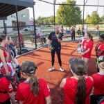 Jennie Finch Instagram - Jennie Finch concluded her eight city pitching tour on Tuesday at the Reds Youth Academy and what an honor it was to have her work with our girls! 25 pitchers and 25 catchers attended the clinic where Jennie revealed her pitching secrets, rhythm, power and speed. #stickitandspinit This was a once in a lifetime opportunity for these student-athletes to not only meet and learn from Jennie, but also see where a passion for softball can lead. Thank you @jfinch27 !! 🐐🥎
