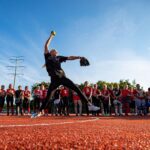 Jennie Finch Instagram - Jennie Finch concluded her eight city pitching tour on Tuesday at the Reds Youth Academy and what an honor it was to have her work with our girls! 25 pitchers and 25 catchers attended the clinic where Jennie revealed her pitching secrets, rhythm, power and speed. #stickitandspinit This was a once in a lifetime opportunity for these student-athletes to not only meet and learn from Jennie, but also see where a passion for softball can lead. Thank you @jfinch27 !! 🐐🥎