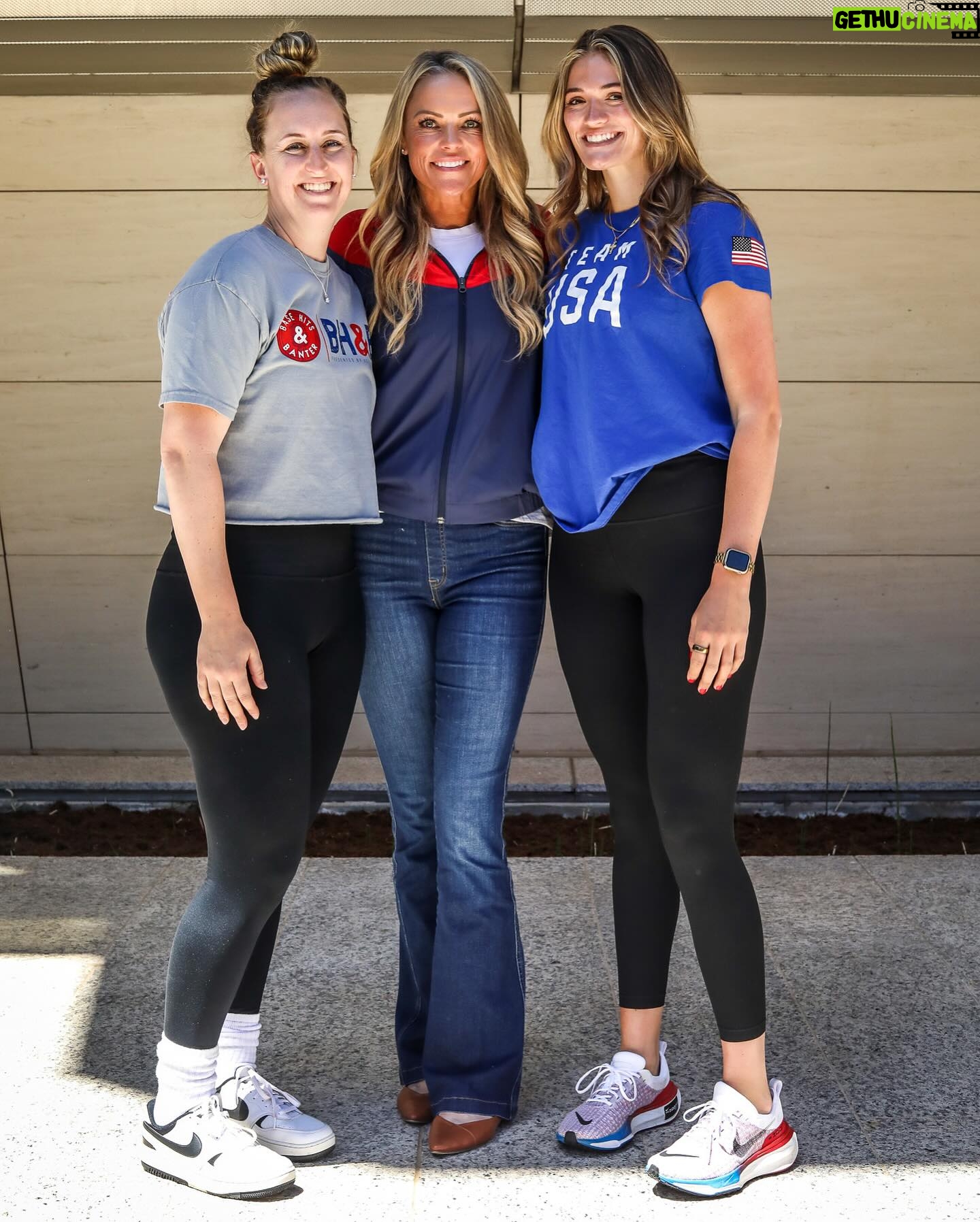 Jennie Finch Instagram - The celebration continued for our new stadium partnership with @DevonEnergy! Jennie Finch was honored as a guest speaker for the event and had a moving words on this partnership and what it means to the sport! (Slide 3 & 6). #USASoftball, OKC Spark, OU Softball, and OSU Softball had representatives at the Devon Employee Event in Downtown OKC at the Devon Tower to sign autographs and throw some batting practice!