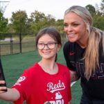 Jennie Finch Instagram - Jennie Finch concluded her eight city pitching tour on Tuesday at the Reds Youth Academy and what an honor it was to have her work with our girls! 25 pitchers and 25 catchers attended the clinic where Jennie revealed her pitching secrets, rhythm, power and speed. #stickitandspinit This was a once in a lifetime opportunity for these student-athletes to not only meet and learn from Jennie, but also see where a passion for softball can lead. Thank you @jfinch27 !! 🐐🥎