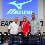 Jennie Finch Instagram - We were headed to surprise the @mizunousa @mizunobaseballusa @mizunofastpitchusa sales team at the Mizuno Headquarters in Norcross, GA. Little did we know, Mizuno had a surprise for us. @adamwainwrightofficial & I were presented with Samurai Swords (such an incredible honor) and Tom Glavine with a bronzed glove. We are all so blessed to have been with Mizuno for 20 years. I’m so grateful and proud of our partnership and Mizuno’s dedication to the female athlete and the game of Fastpitch! Thank you Mizuno family! Also, go download @adamwainwrightofficial album, that’s him singing in the background!
