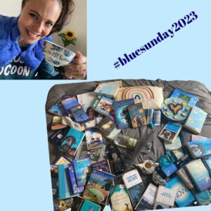 Jennie Jacques Instagram - Throwing a blue 📖 teaparty 🎉 to join in with the fabulous @teapartyform.e #bluesunday2023 
*I did not drink the whiskey 🥃 but it had #vikings on it so thought I’d feature 😂 @historyvikings Queen Judy prob had a nightcap in the palace?!
*
Despite some difficult years 😰 I am lucky 🍀 (& beyond grateful) to be seeing improvement/consistency with my health! Still a shadow of my former self but in my 5th year I’m able to do more with better consistency than I once was. 
*
Even at its mildest this illness can be extraordinarily limiting… & for some people it’s severe & constant #millionsmissing 
*
What can WE do to help?
^
Well? Today… you can click the link in my bio & make a donation via @teapartyform.e website to one of the charities! The idea of #bluesunday is to donate what you’d pay for a tea/coffee & some cake at a cafe ☕️ but actually have it at home, wear something blue & tag 🏷️ to share! 
*
I am wearing my @themirandashop @realmirandahart PJ’s #imustcocoon & drinking from my @sassandbelle tea cup 😊 & my blue microwaveable neck & shoulder wrap #snugasabug