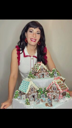Jennie Jacques Instagram - Check this beautiful gingerbread village by one ☝️ of our amazing judges to help kick start the #christmasbaking ❤️😘 for @bake4mecfs - ALL ages, levels encouraged & we will do our best to judge accordingly 🧁 💫 
*
WWW.BAKE4MECFS.COM - link in my bio 
*
#bake4mecfs #baking #bakinglove #bakersofinstagram #longhaulers #longcovid #mecfs #mecfsawareness #pots #eds #endometriosis #lymedisease #fibromyalgia #chronicillnessawareness