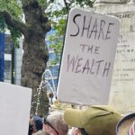 Jennifer Beals Instagram - From yesterday’s electrifying @equityuk rally. We at @SAGAFTRA are on strike so that all members can make a livable wage, and work with dignity and respect under a FAIR contract. The business has changed and like the economic repercussions around North America the middle class is being squeezed out. Currently 87%of the membership cannot qualify for our Health and Pension plan because they make less than the $26,470 needed for the eligibility threshold. Our antiquated contracts have not kept up with the cost of living, or the restructuring of the business. The AMPTP would have us believe the train has left the station, but we know that’s not true. We can stop it here and now and revise the system. We can do it together. Thank you @equityuk for having our backs.