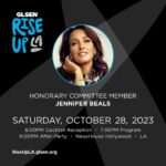 Jennifer Beals Instagram - I’m thrilled to join @GLSEN as an honorary host committee member for Rise Up LA! GLSEN’s work fighting for LGBTQ youth is critical, and I’m proud to support their mission. For ticket and sponsorship information or to make a donation, visit riseupla.glsen.org