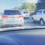Jennifer Carpenter Instagram – #traffic = the SAFEST way to drive! Currently going zero miles per hour. But I caught the Christmas spirit like a rocket! 🎄❄️