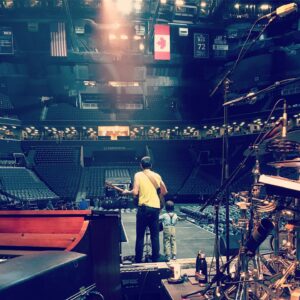Jennifer Carpenter Instagram - Father and son sound-check. ❤️@theavettbrothers @helloclove @barclayscenter !!Brooklyn brought it!!