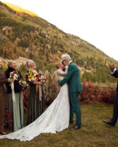 Jennifer Holland Instagram - After over 7 years together, I finally married the love of my life, @jenniferlholland. What an incredible, beautiful, stunning day surrounded by the most wonderful family and friends in the world. And, yes, that’s a moose that showed up as the ceremony began! And also, yes, @originalfunko made our wedding cake toppers designed on our actual tux and gown (Jenn wouldn’t let me see them before the wedding because her dress was too perfectly done!) And, yes, we had Sunday fun festivities including a Marvel vs DC softball game (@michael_rooker played on both teams!) Thanks to @eksevents for planning everything! Photos 1, 3, 5, 7, 8, 9 & 10 by @jonnymarlow Photos 4 & 6 by @jessmigliophoto Stylings by @carrielauren @lexfordays @victordevita Jenn’s Hair by @lisasatornhair Jenn’s Makeup by @rachelgoodwinmakeup My grooming by @louisemooninc
