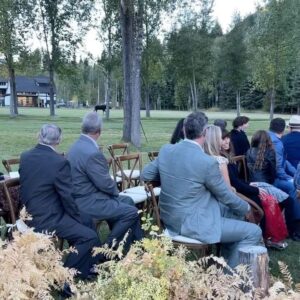 Jennifer Holland Instagram - After over 7 years together, I finally married the love of my life, @jenniferlholland. What an incredible, beautiful, stunning day surrounded by the most wonderful family and friends in the world. And, yes, that’s a moose that showed up as the ceremony began! And also, yes, @originalfunko made our wedding cake toppers designed on our actual tux and gown (Jenn wouldn’t let me see them before the wedding because her dress was too perfectly done!) And, yes, we had Sunday fun festivities including a Marvel vs DC softball game (@michael_rooker played on both teams!)
 
Thanks to @eksevents for planning everything!
Photos 1, 3, 5, 7, 8, 9 & 10 by @jonnymarlow 
Photos 4 & 6 by @jessmigliophoto 
Stylings by @carrielauren @lexfordays @victordevita
Jenn’s Hair by @lisasatornhair
Jenn’s Makeup by @rachelgoodwinmakeup
My grooming by @louisemooninc