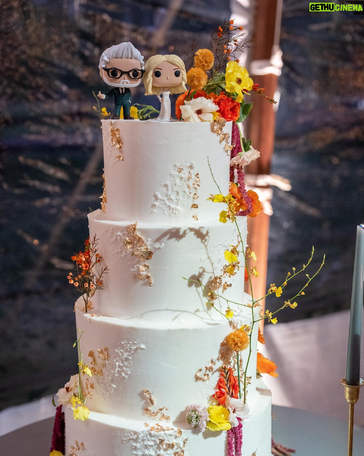 Jennifer Holland - 260.5K Likes - After over 7 years together, I finally married the love of my life, @jenniferlholland. What an incredible, beautiful, stunning day surrounded by the most wonderful family and friends in the world. And, yes, that’s a moose that showed up as the ceremony began! And also, yes, @originalfunko made our wedding cake toppers designed on our actual tux and gown (Jenn wouldn’t let me see them before the wedding because her dress was too perfectly done!) And, yes, we had Sunday fun festivities including a Marvel vs DC softball game (@michael_rooker played on both teams!)
Thanks to @eksevents for planning everything!
Photos 1, 3, 5, 7, 8, 9 & 10 by @jonnymarlow
Photos 4 & 6 by @jessmigliophoto
Stylings by @carrielauren @lexfordays @victordevita
Jenn’s Hair by @lisasatornhair
Jenn’s Makeup by @rachelgoodwinmakeup
My grooming by @louisemooninc