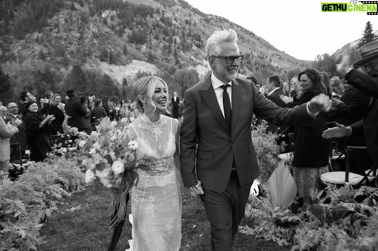 Jennifer Holland - 73K Likes - James! Thank you for sharing your love, life and family with me. Thank you for choosing me, for elevating me, and for always making me belly laugh. Here’s to many more years to follow the first extraordinary 7.
………………………………………..
@jamesgunn and I got married surrounded by the most beautiful humans, the most magical scenery, and endless love and laughter. My gratitude is bursting at the seams. Thank you to every single staff member who worked so hard to make this event special for us and for our guests. It was so seamless and stunningly beautiful, I felt like I was in a movie. We only had one uninvited guest: Mr. Bull Moose. But, he sort of lives there. So, I guess we were in his home.
My Hair: @lisasatornhair
My MU: @rachelgoodwinmakeup
James grooming: @louisemooninc
Stylist: @carrielauren
@lexfordays @victordevita
Photos 1,2,3,4,6,7,9: @jonnymarlow
Photos 5, 8: @jessmigliophoto
Event coordinator: @eksevents
