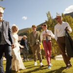 Jennifer Holland Instagram - James! Thank you for sharing your love, life and family with me. Thank you for choosing me, for elevating me, and for always making me belly laugh. Here’s to many more years to follow the first extraordinary 7. ……………………………………….. @jamesgunn and I got married surrounded by the most beautiful humans, the most magical scenery, and endless love and laughter. My gratitude is bursting at the seams. Thank you to every single staff member who worked so hard to make this event special for us and for our guests. It was so seamless and stunningly beautiful, I felt like I was in a movie. We only had one uninvited guest: Mr. Bull Moose. But, he sort of lives there. So, I guess we were in his home. My Hair: @lisasatornhair My MU: @rachelgoodwinmakeup James grooming: @louisemooninc Stylist: @carrielauren @lexfordays @victordevita Photos 1,2,3,4,6,7,9: @jonnymarlow Photos 5, 8: @jessmigliophoto Event coordinator: @eksevents
