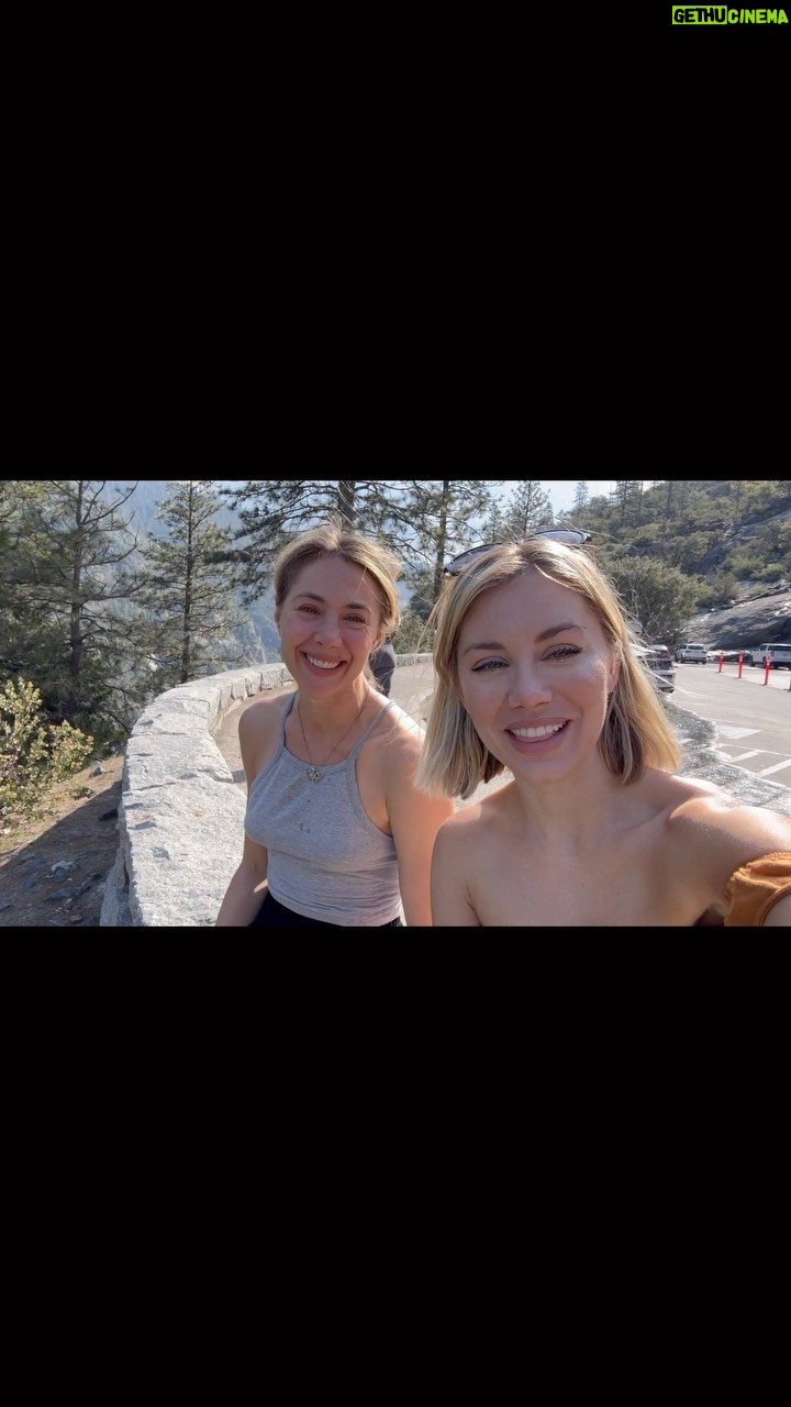 Jennifer Holland Instagram - Yosemite, 26 miles of hiking, countless waterfalls, rainbows in every direction , and the love of one beautiful friend @abonniesituation . Find the things that bring you joy. Do them whenever you can. π«Άπ» . π² . ποΈ . π₯Ύ. π.