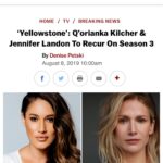Jennifer Landon Instagram – So grateful and excited to be a part of this show. I couldn’t have asked for a greater group of people to work with.
Get ready to meet Teeter.
#yellowstone #thankful #reallyfuckingthankful