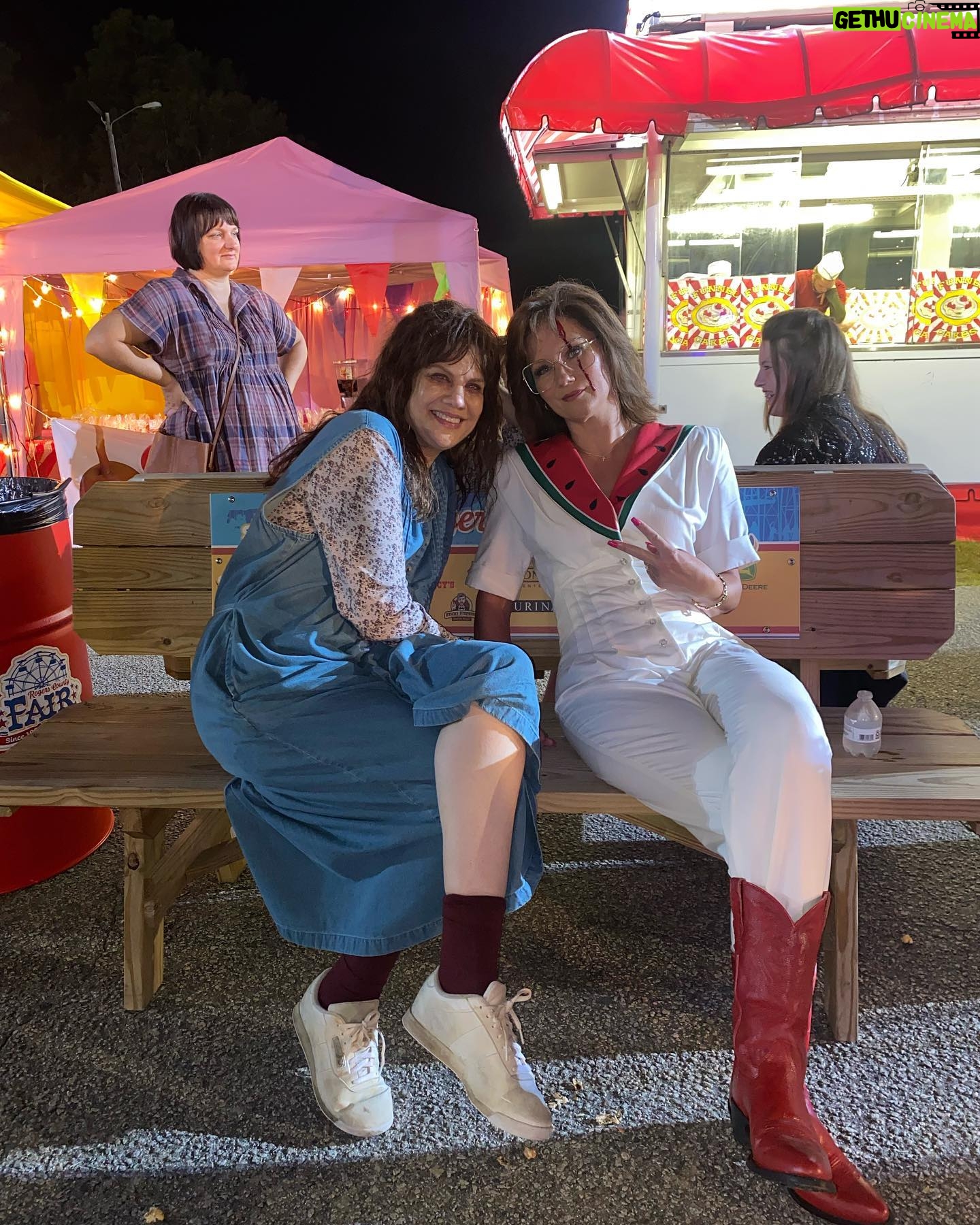 Jennifer Nettles - 5.5K Likes - Family can be so complicated. To find out why Aimee Leigh is bloody and watch her sister-in-law, May May (@thekristenjohnston) chase her through the grandstand, watch @therighteousgemstones @hbo @streamonmax new season! (Wish I had gotten to keep that watermelon 🍉 jumpsuit though!;-)