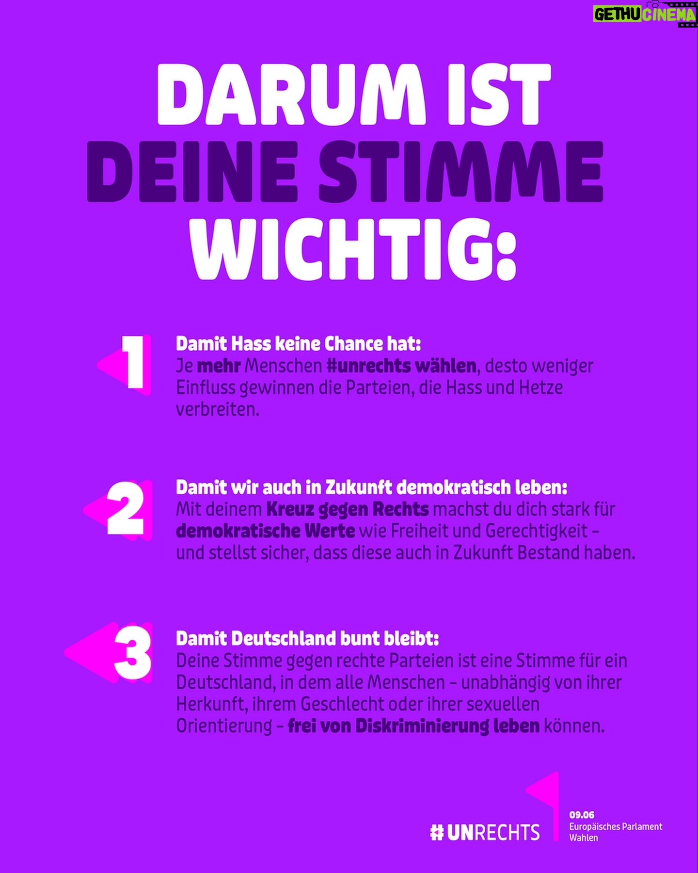 Jennifer Weist - 8.2K Likes - Wählen zu gehen ist ein Privileg, dass wir alle nutzen sollten! Setzt am 09.06. euer Kreuz für Demokratie und Freiheit, damit menschenverachtende Parteien keine Chance haben sich durchzusetzen. Ich wähle #unrechts ❌